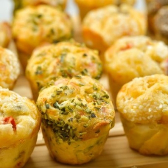 24 Muffins salés au fromage frais 