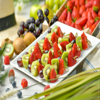 15 brochettes de fruits de saison