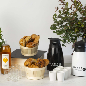 Petit déjeuner café, chocolat & viennoiseries - 6 personnes