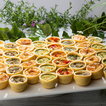 48 mini quiches végétariennes