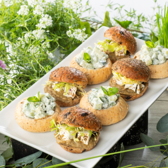 8 mini sandwichs végétariens 